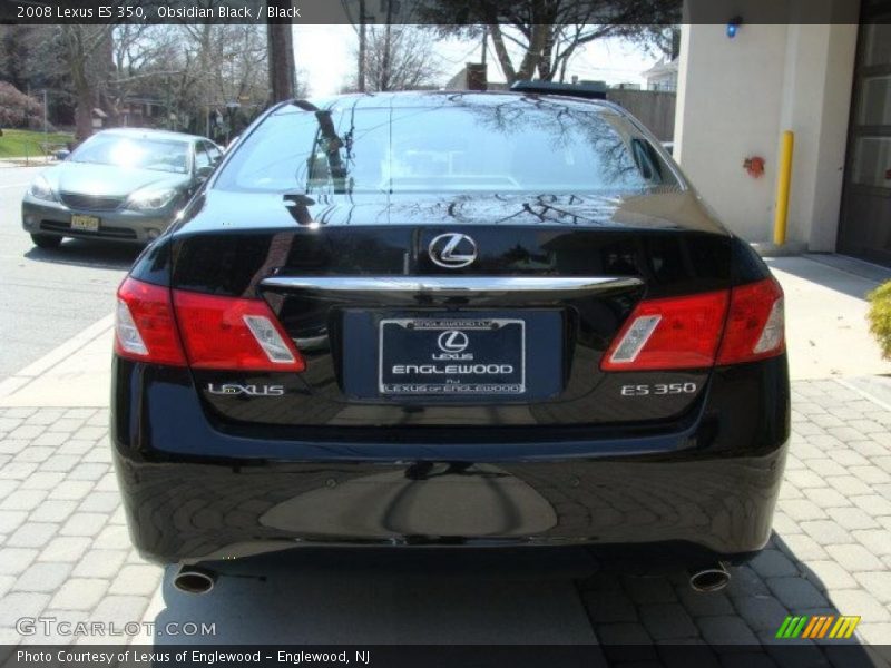 Obsidian Black / Black 2008 Lexus ES 350