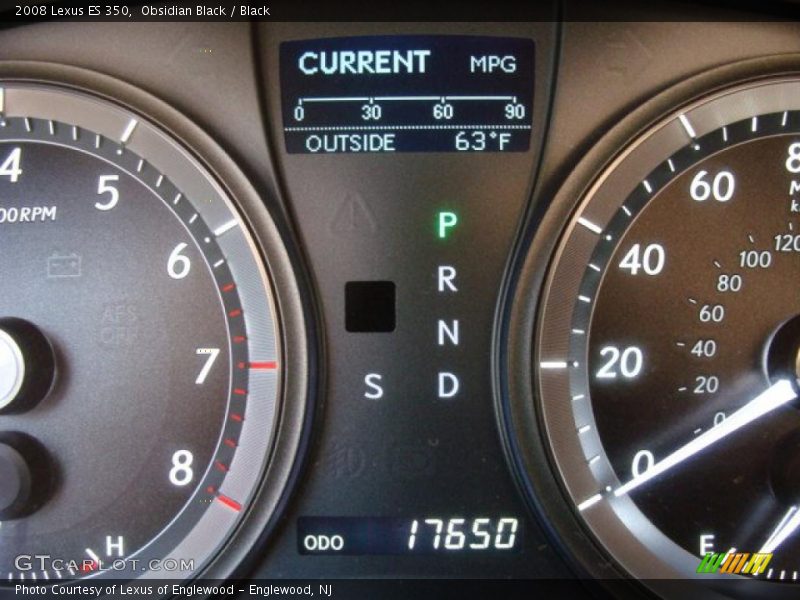 Obsidian Black / Black 2008 Lexus ES 350