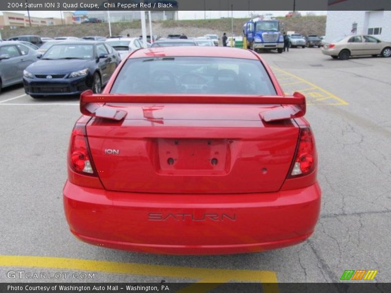 Chili Pepper Red / Black 2004 Saturn ION 3 Quad Coupe