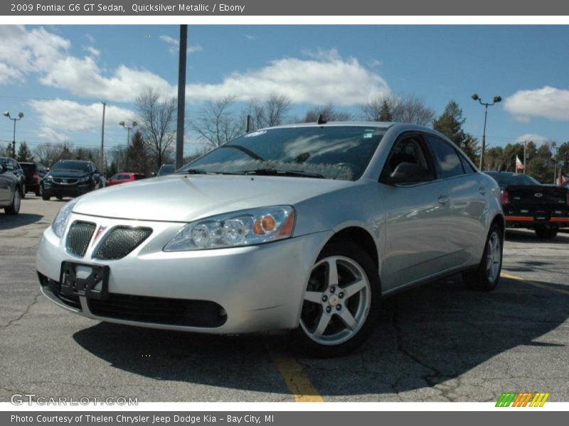 Quicksilver Metallic / Ebony 2009 Pontiac G6 GT Sedan