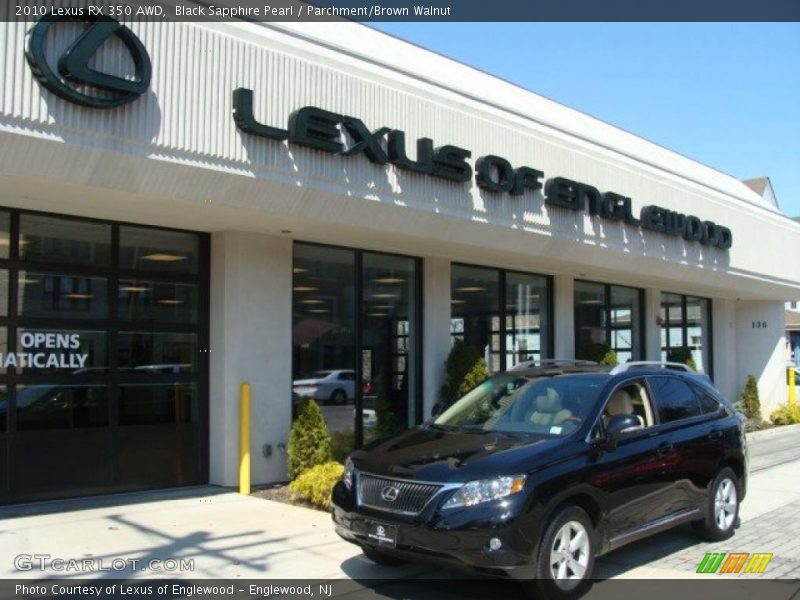 Black Sapphire Pearl / Parchment/Brown Walnut 2010 Lexus RX 350 AWD