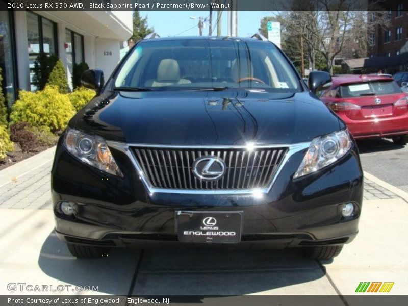Black Sapphire Pearl / Parchment/Brown Walnut 2010 Lexus RX 350 AWD
