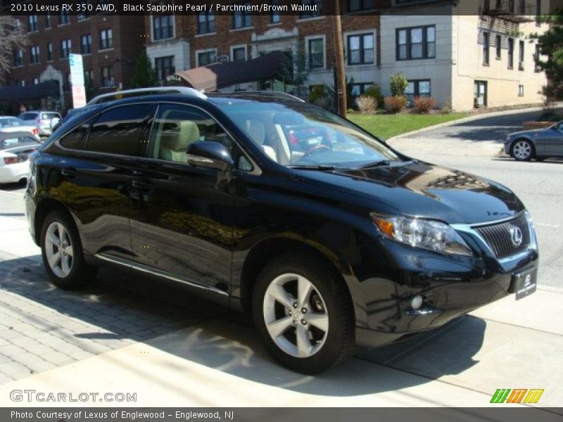 Black Sapphire Pearl / Parchment/Brown Walnut 2010 Lexus RX 350 AWD