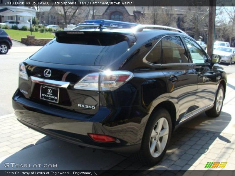 Black Sapphire Pearl / Parchment/Brown Walnut 2010 Lexus RX 350 AWD