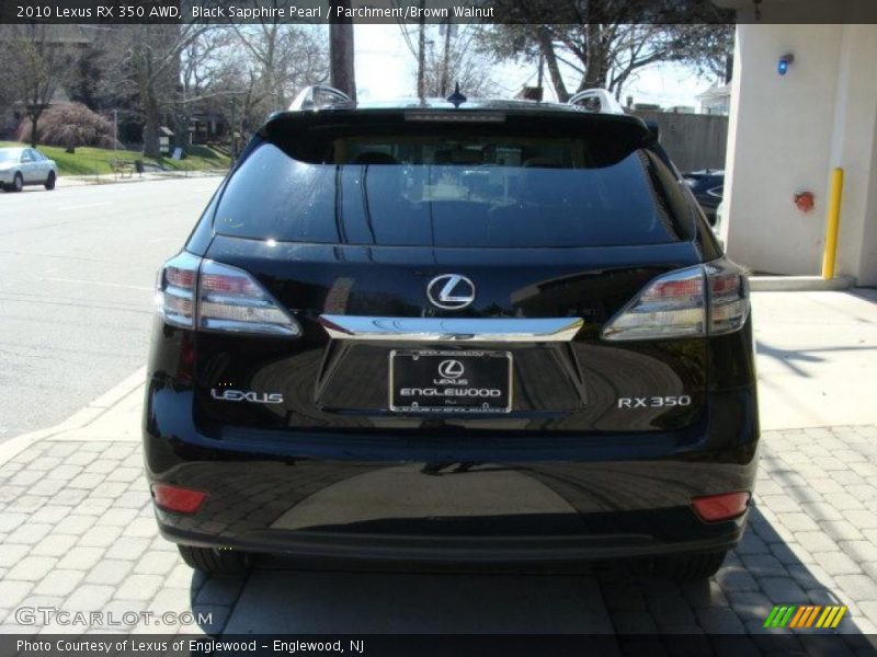 Black Sapphire Pearl / Parchment/Brown Walnut 2010 Lexus RX 350 AWD