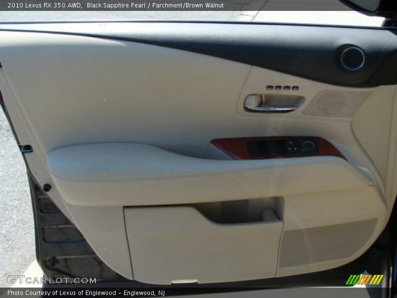 Black Sapphire Pearl / Parchment/Brown Walnut 2010 Lexus RX 350 AWD