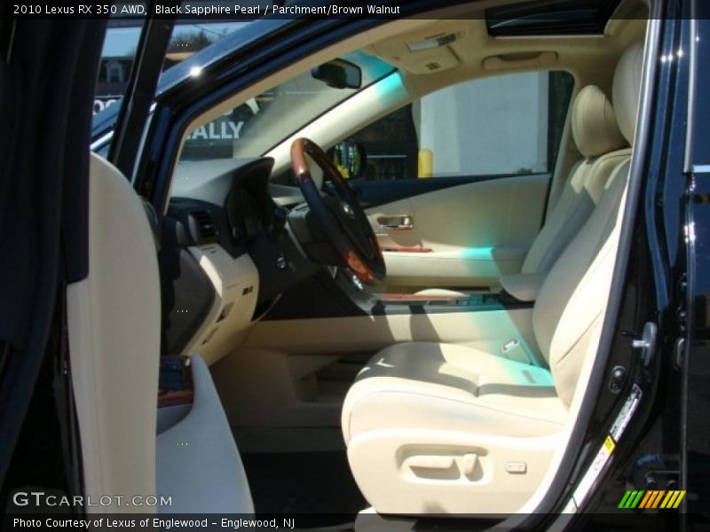 Black Sapphire Pearl / Parchment/Brown Walnut 2010 Lexus RX 350 AWD