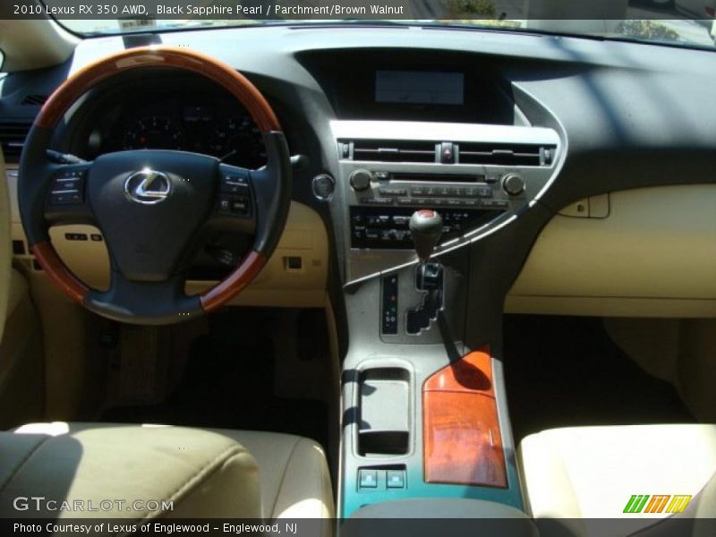 Black Sapphire Pearl / Parchment/Brown Walnut 2010 Lexus RX 350 AWD