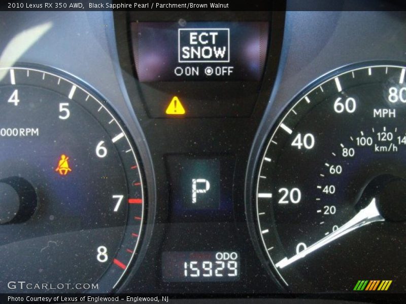 Black Sapphire Pearl / Parchment/Brown Walnut 2010 Lexus RX 350 AWD