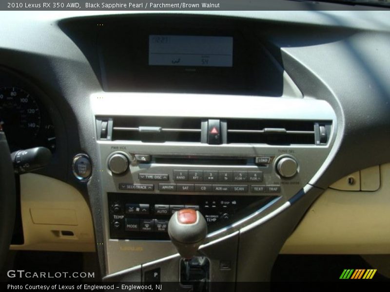 Black Sapphire Pearl / Parchment/Brown Walnut 2010 Lexus RX 350 AWD