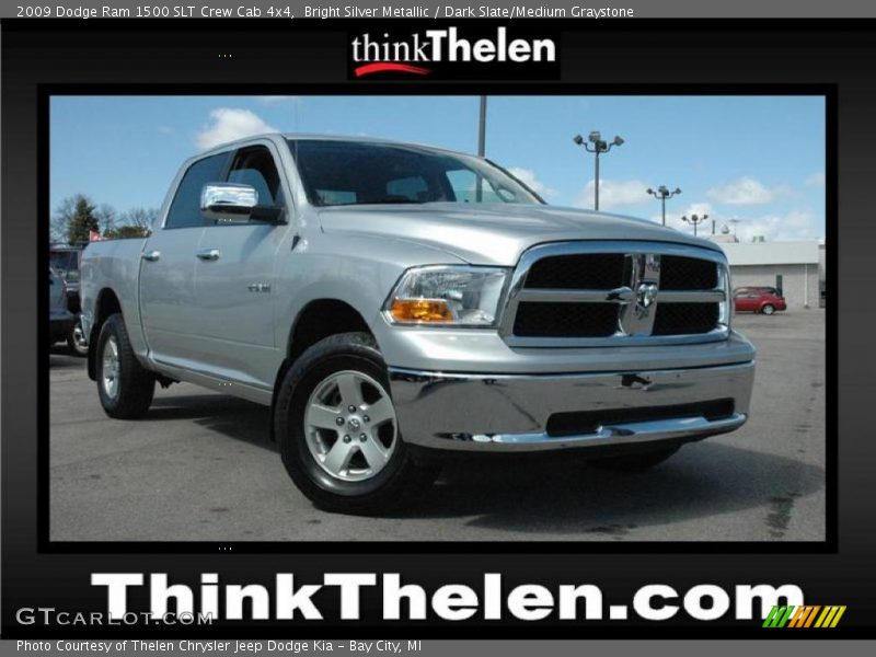 Bright Silver Metallic / Dark Slate/Medium Graystone 2009 Dodge Ram 1500 SLT Crew Cab 4x4