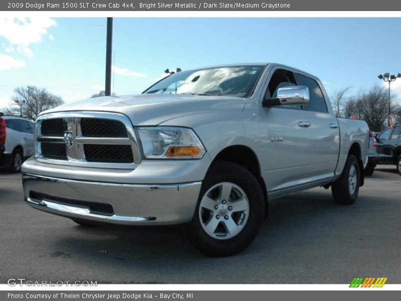 Bright Silver Metallic / Dark Slate/Medium Graystone 2009 Dodge Ram 1500 SLT Crew Cab 4x4