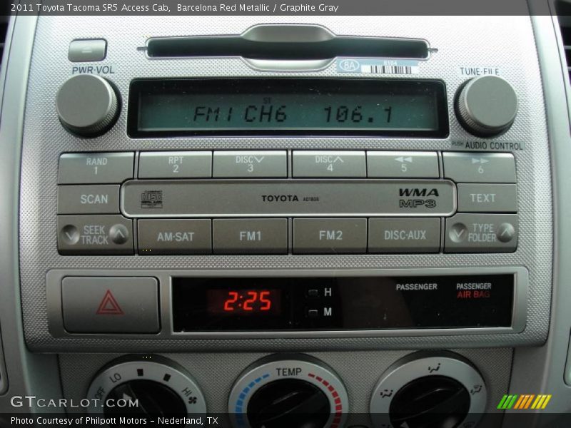 Controls of 2011 Tacoma SR5 Access Cab