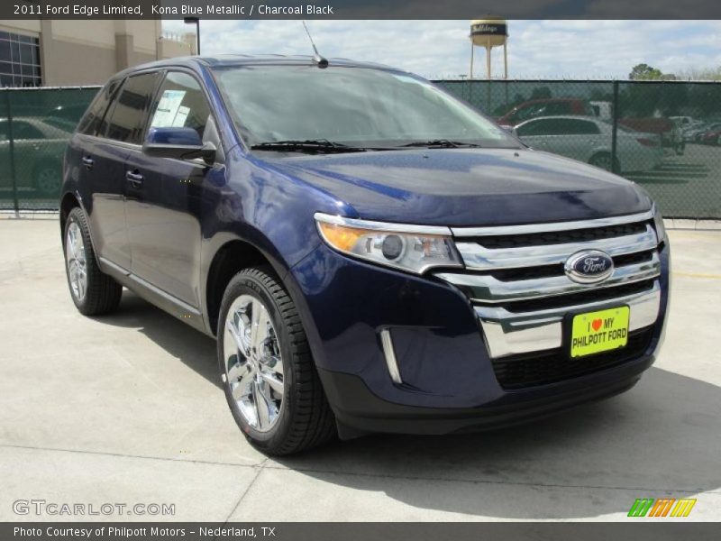Kona Blue Metallic / Charcoal Black 2011 Ford Edge Limited