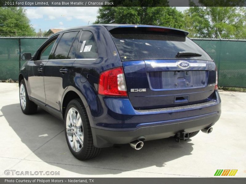 Kona Blue Metallic / Charcoal Black 2011 Ford Edge Limited