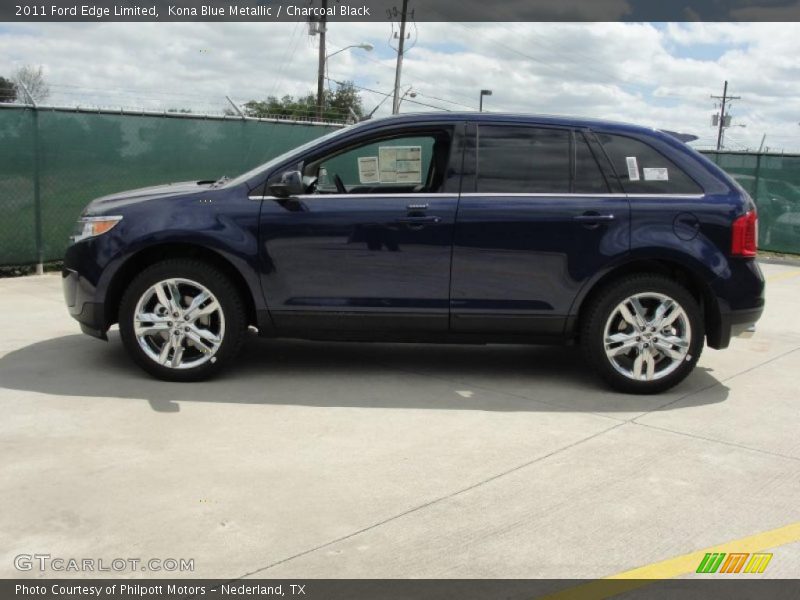 Kona Blue Metallic / Charcoal Black 2011 Ford Edge Limited