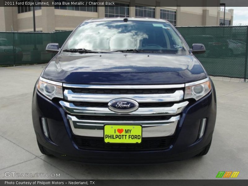 Kona Blue Metallic / Charcoal Black 2011 Ford Edge Limited