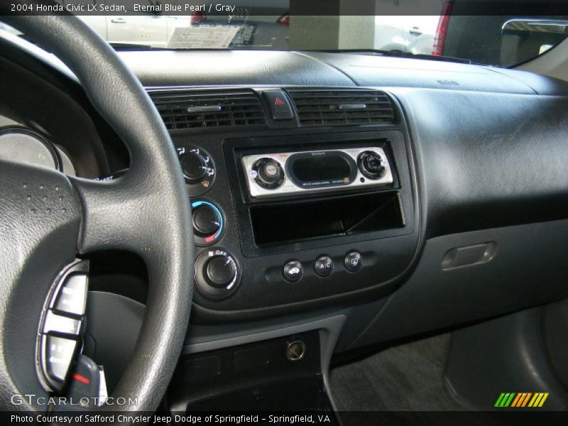Eternal Blue Pearl / Gray 2004 Honda Civic LX Sedan