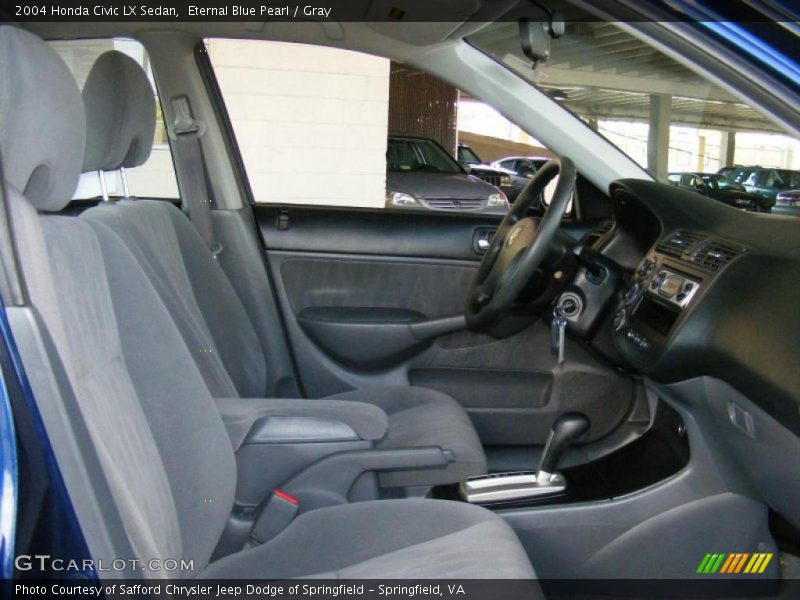 Eternal Blue Pearl / Gray 2004 Honda Civic LX Sedan