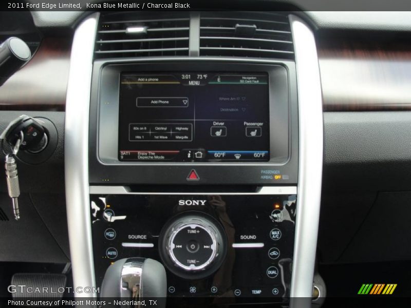 Kona Blue Metallic / Charcoal Black 2011 Ford Edge Limited