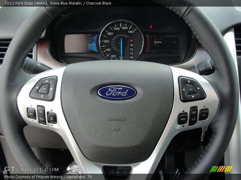 Kona Blue Metallic / Charcoal Black 2011 Ford Edge Limited