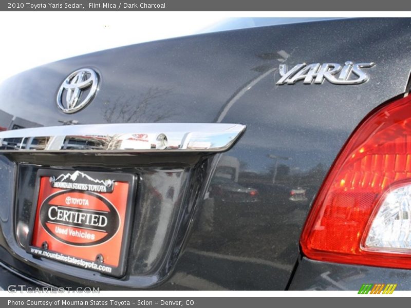 Flint Mica / Dark Charcoal 2010 Toyota Yaris Sedan