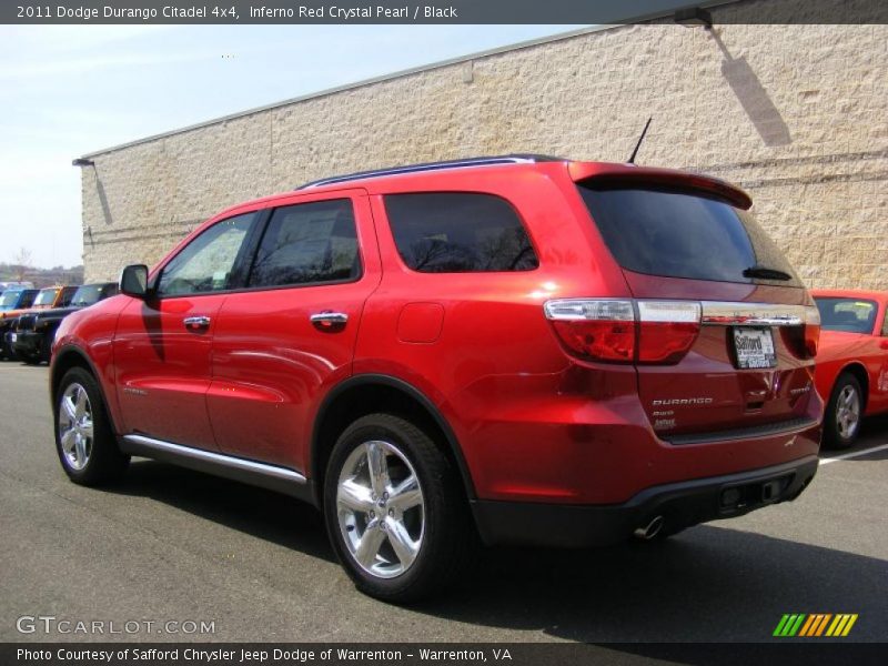 Inferno Red Crystal Pearl / Black 2011 Dodge Durango Citadel 4x4
