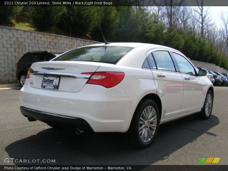 Stone White / Black/Light Frost Beige 2011 Chrysler 200 Limited