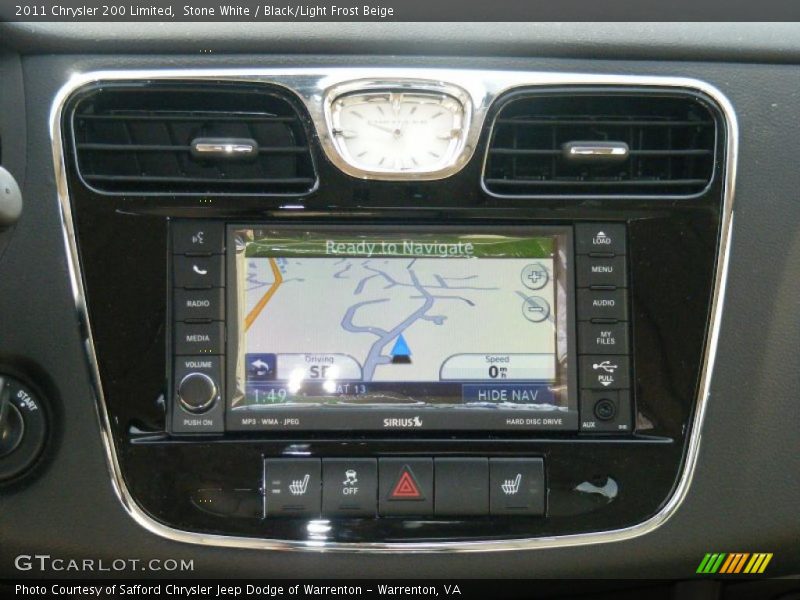 Stone White / Black/Light Frost Beige 2011 Chrysler 200 Limited