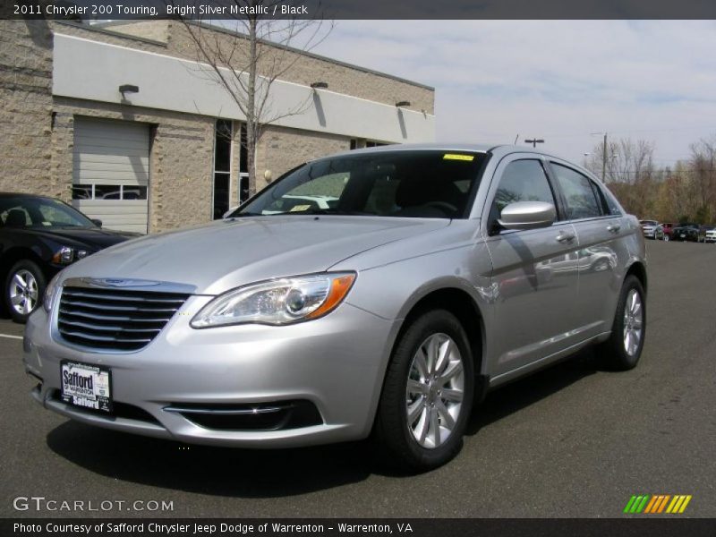 Bright Silver Metallic / Black 2011 Chrysler 200 Touring