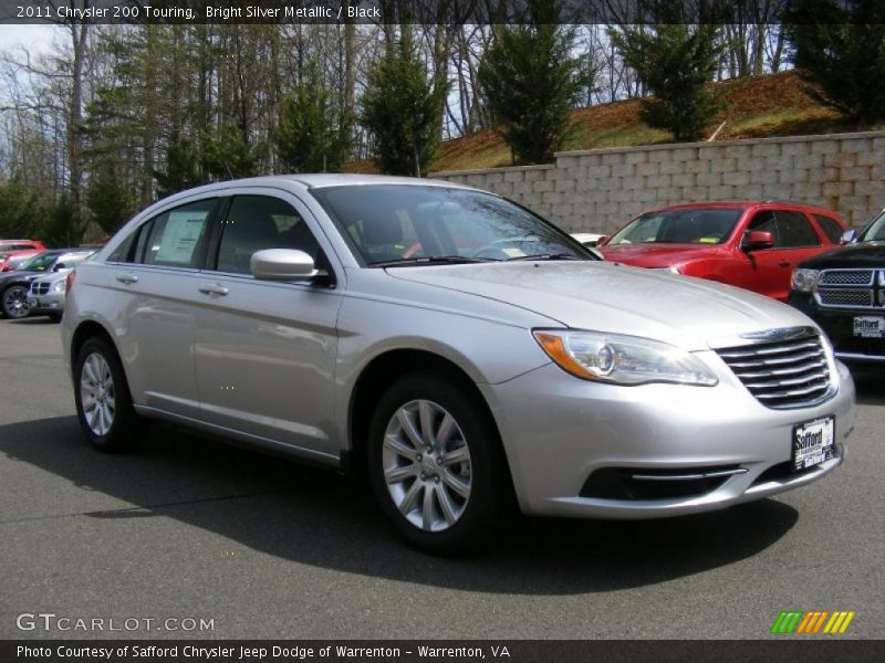 Bright Silver Metallic / Black 2011 Chrysler 200 Touring
