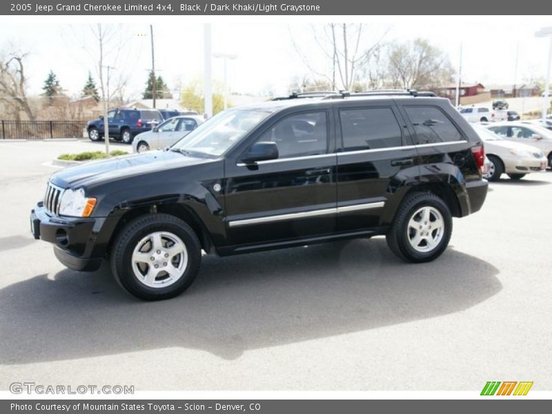 Black / Dark Khaki/Light Graystone 2005 Jeep Grand Cherokee Limited 4x4