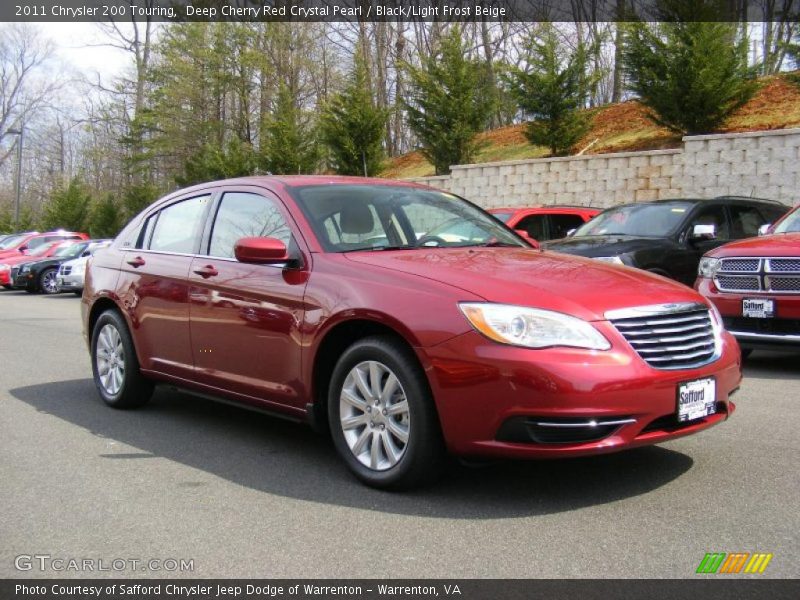 Deep Cherry Red Crystal Pearl / Black/Light Frost Beige 2011 Chrysler 200 Touring