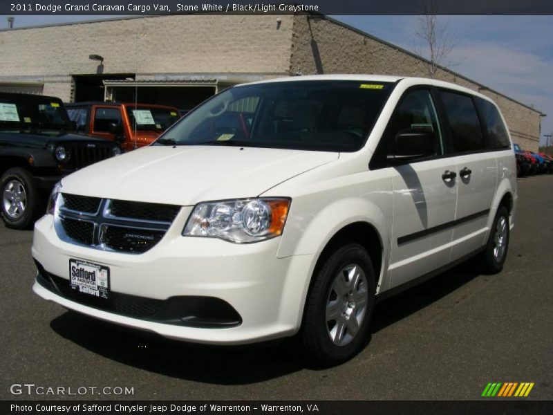 Stone White / Black/Light Graystone 2011 Dodge Grand Caravan Cargo Van