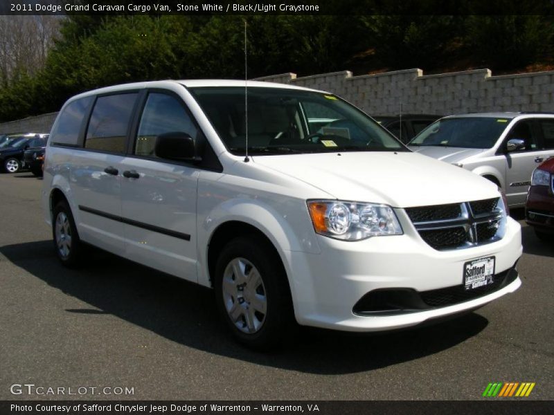 Stone White / Black/Light Graystone 2011 Dodge Grand Caravan Cargo Van
