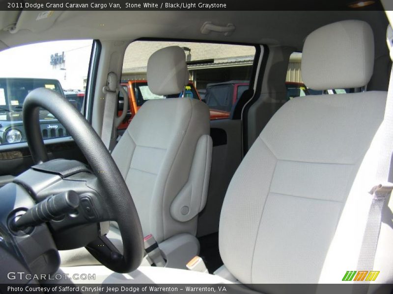  2011 Grand Caravan Cargo Van Black/Light Graystone Interior