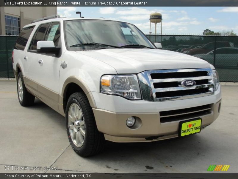 White Platinum Tri-Coat / Chaparral Leather 2011 Ford Expedition EL King Ranch