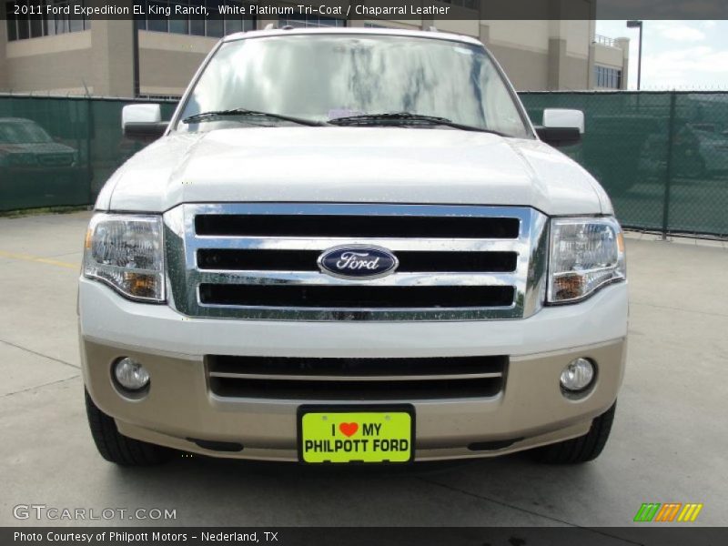 White Platinum Tri-Coat / Chaparral Leather 2011 Ford Expedition EL King Ranch