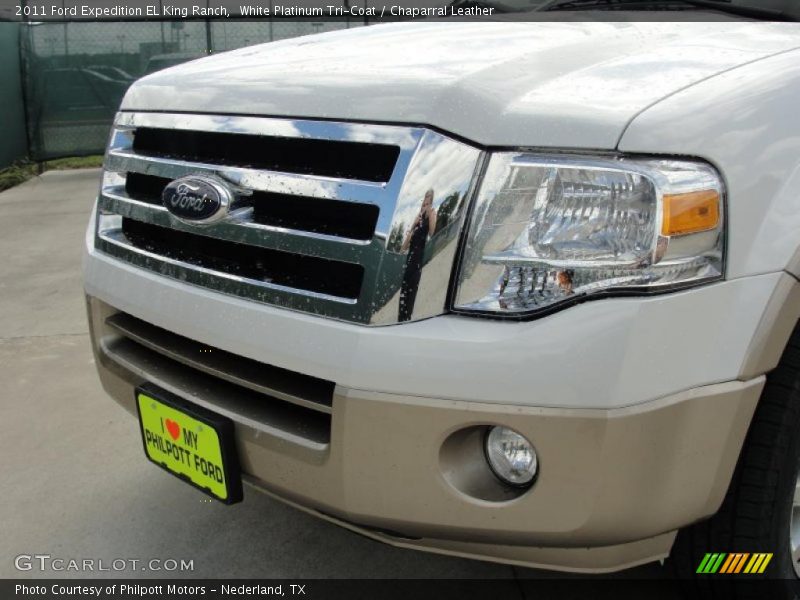 White Platinum Tri-Coat / Chaparral Leather 2011 Ford Expedition EL King Ranch