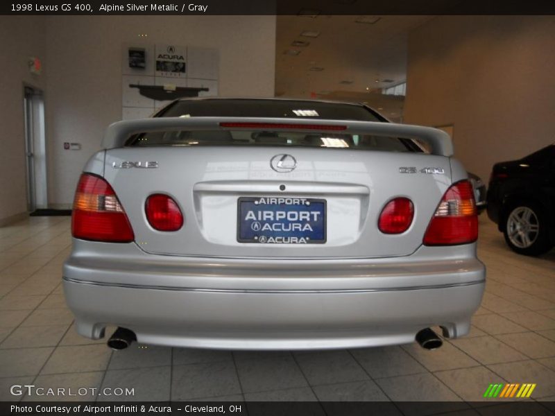 Alpine Silver Metalic / Gray 1998 Lexus GS 400