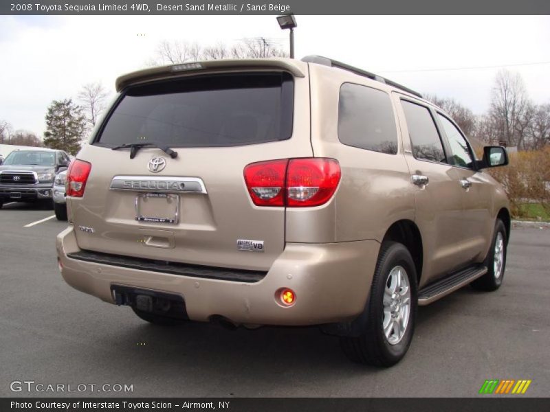 Desert Sand Metallic / Sand Beige 2008 Toyota Sequoia Limited 4WD