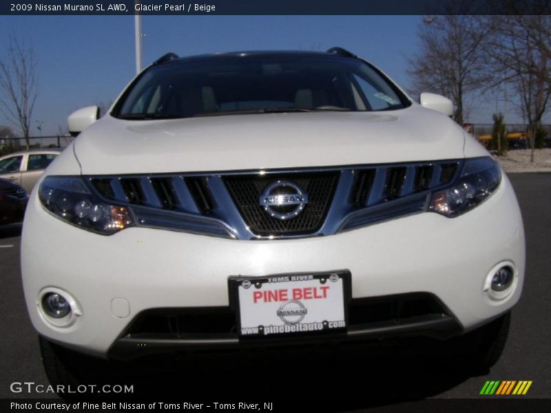 Glacier Pearl / Beige 2009 Nissan Murano SL AWD