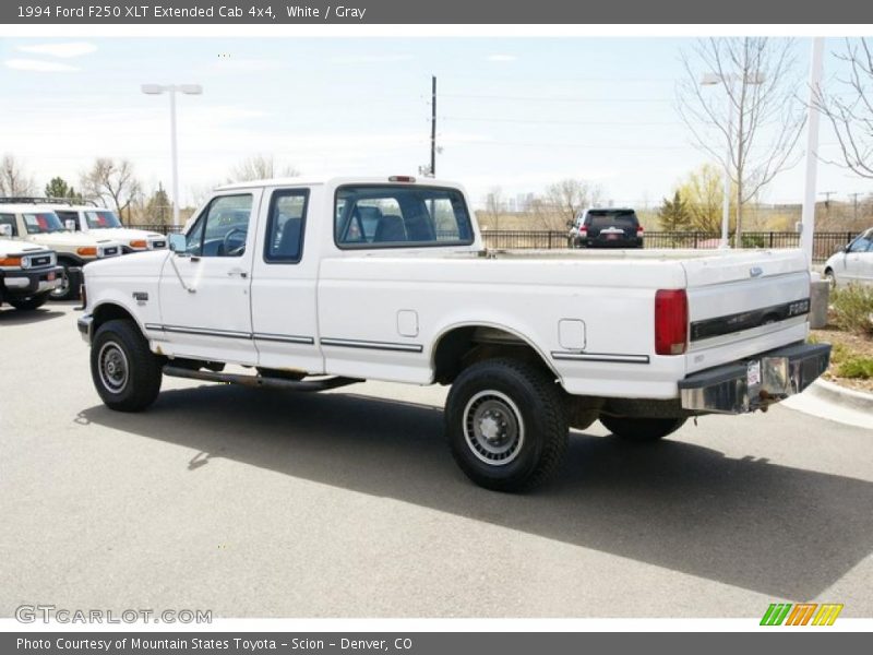 White / Gray 1994 Ford F250 XLT Extended Cab 4x4