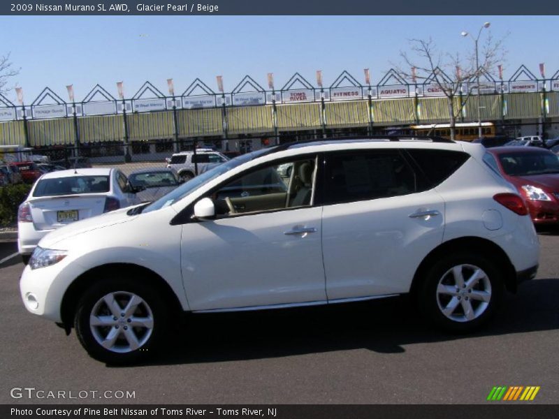 Glacier Pearl / Beige 2009 Nissan Murano SL AWD