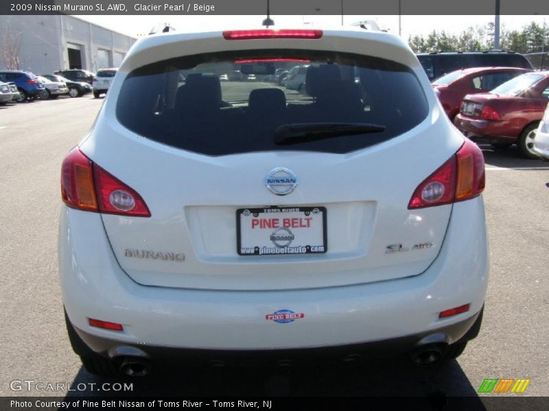 Glacier Pearl / Beige 2009 Nissan Murano SL AWD