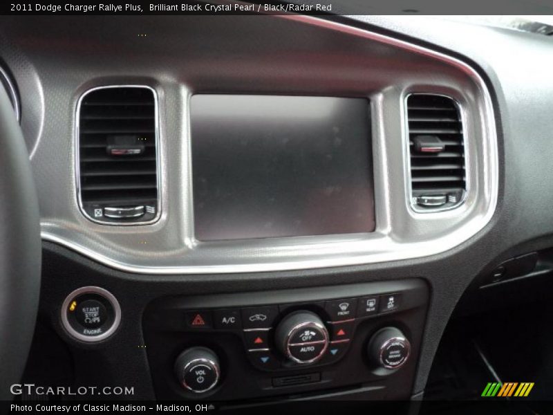 Brilliant Black Crystal Pearl / Black/Radar Red 2011 Dodge Charger Rallye Plus
