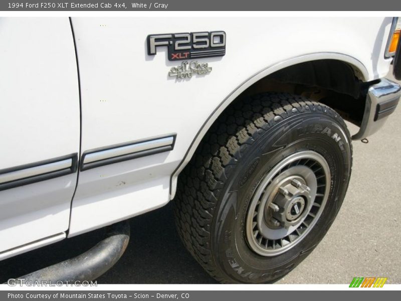 White / Gray 1994 Ford F250 XLT Extended Cab 4x4