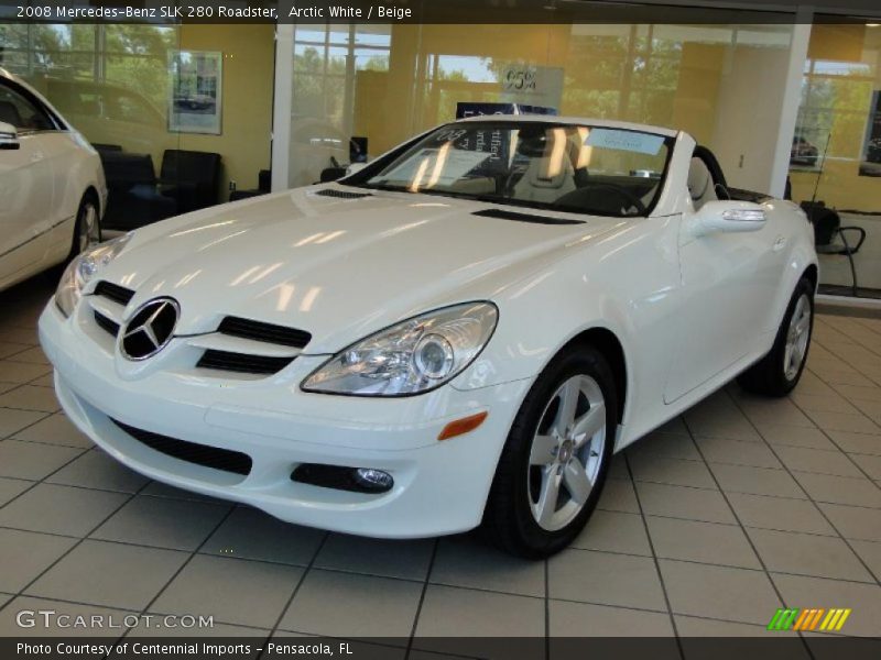 Arctic White / Beige 2008 Mercedes-Benz SLK 280 Roadster