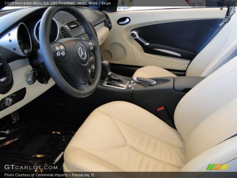 Arctic White / Beige 2008 Mercedes-Benz SLK 280 Roadster