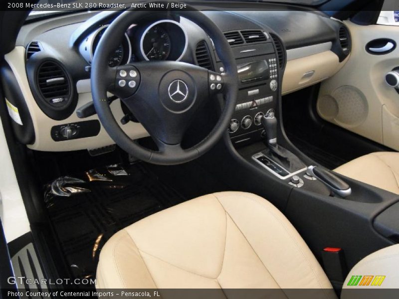 Arctic White / Beige 2008 Mercedes-Benz SLK 280 Roadster